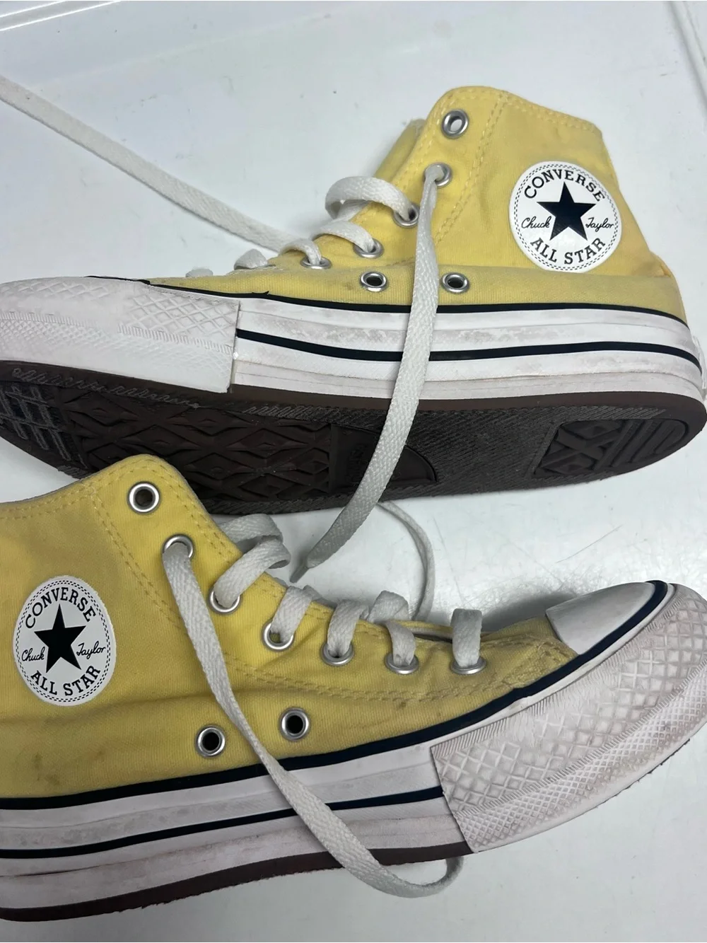 Converse Kids Yellow High-Top All Star Sneakers Size 2 US Kids